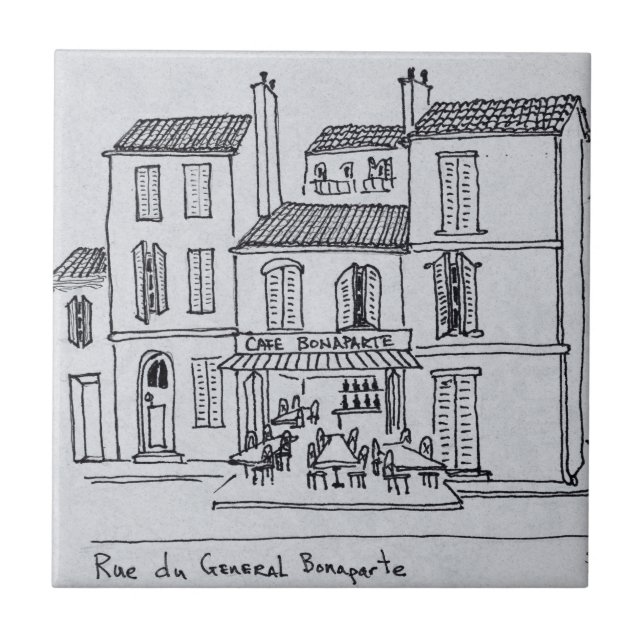 Cafe Bonaparte on Rue du General Bonaparte Ceramic Tile (Front)