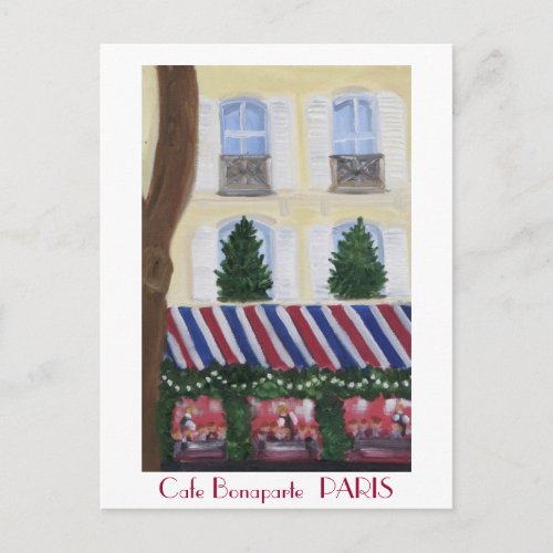 Cafe Bonaparte  PARIS Postcard