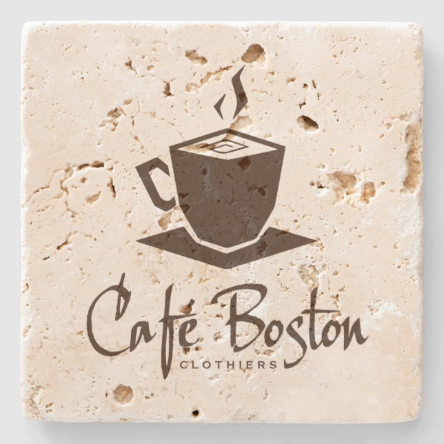Café Boston Travertine Coaster (Front)
