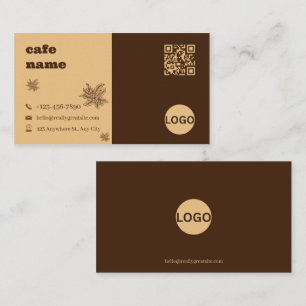 Cafe Botanical Two-Tone Business Card Template