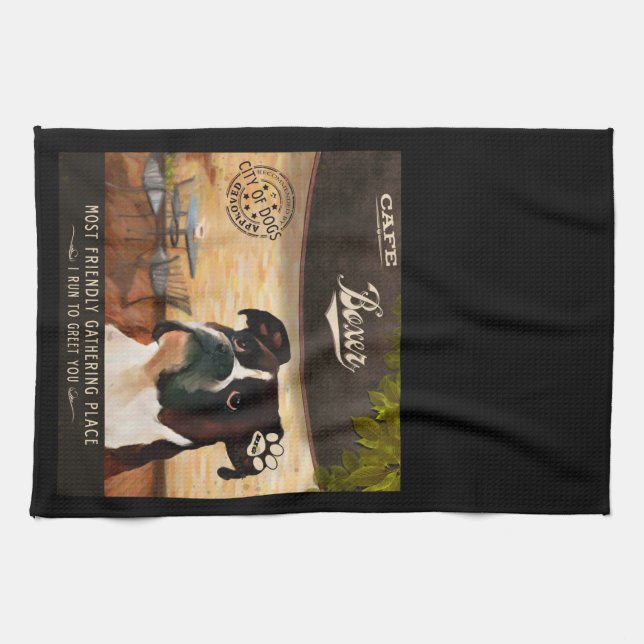 Cafe Boxer Towel (Horizontal)