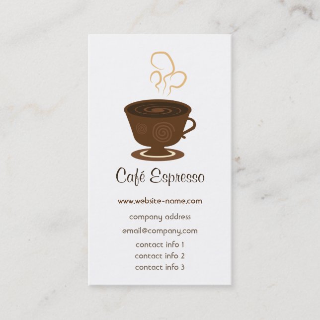 Cafe Business Card (Front)