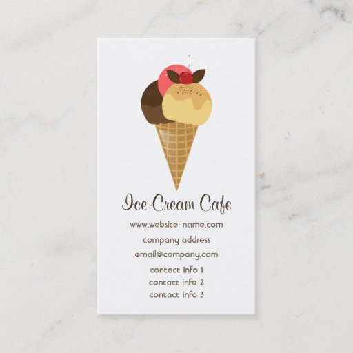 Customizable Cafe Business Card