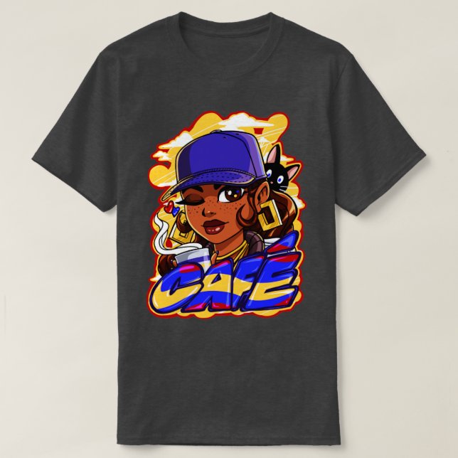 Cafe Bustelo Drinker T-Shirt (Design Front)