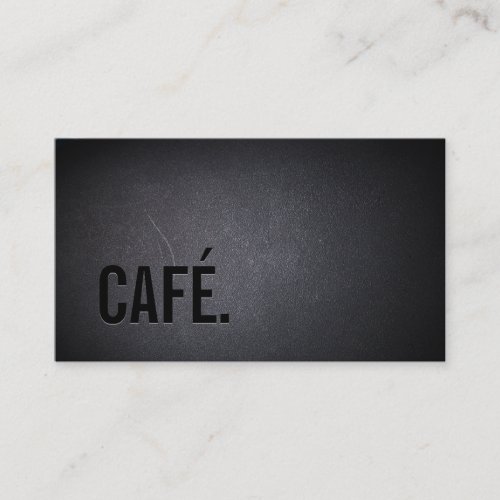 CAF Cafe Elegant Dark Bold Text Modern Business Card