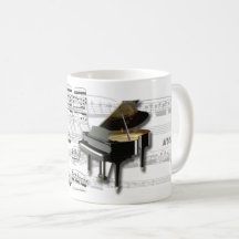 Cafe Cancer Piano and Music Mugs piano