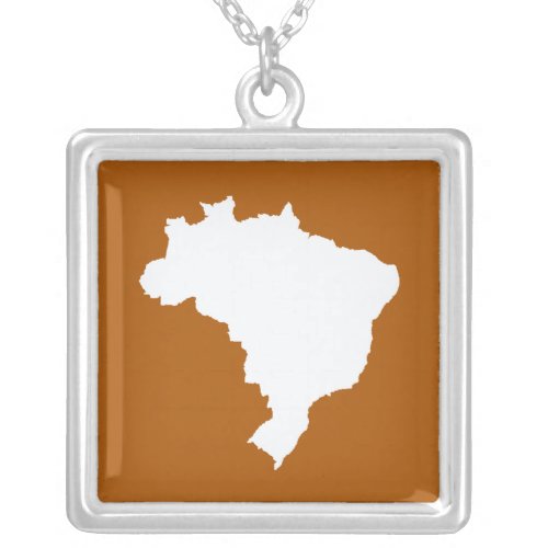 Caf Caramel Festive Brazil at Emporio Moffa Silver Plated Necklace