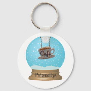 The Roost Iced Coffee Cup Shaker Snowglobe Keychain Bag Charm from Animal  Crossing with Personalization