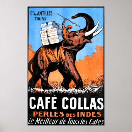 Cafe Collas Vintage Poster