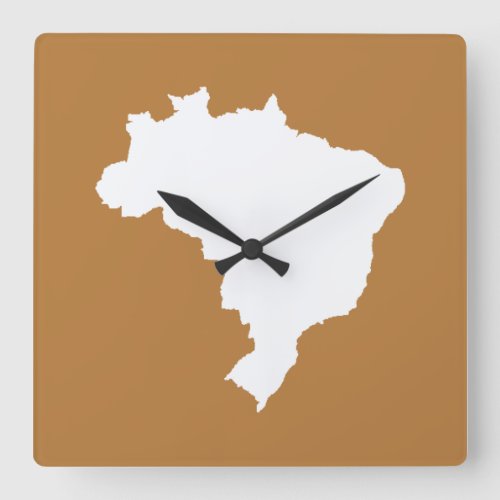 Caf Com Leite Festive Brazil at Emporio Moffa Square Wall Clock