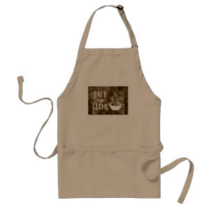 cafe con leche bokeh adult apron