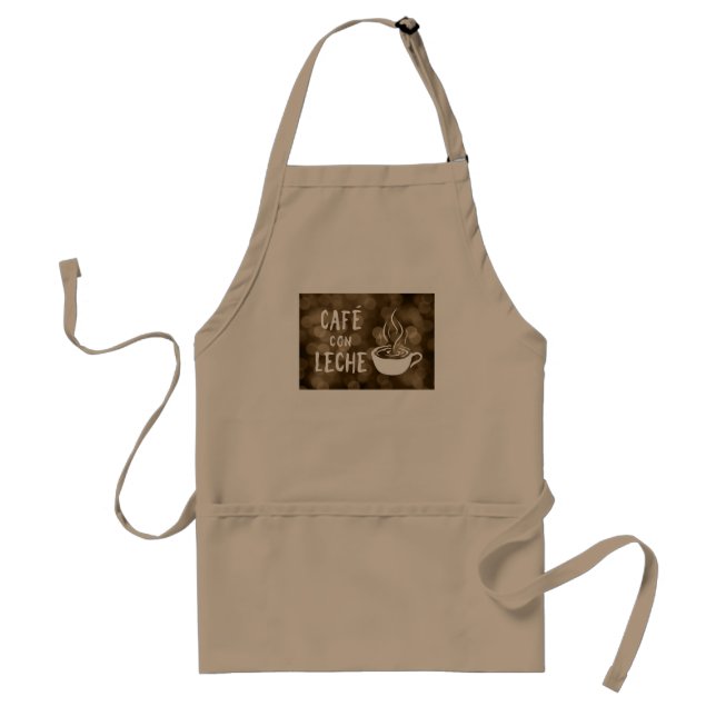 cafe con leche bokeh adult apron (Front)