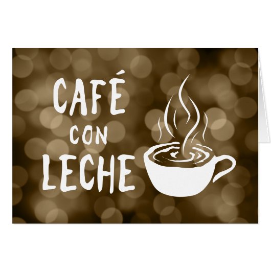 cafe con leche bokeh cards (Front Horizontal)