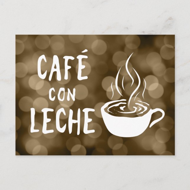 cafe con leche bokeh postcard (Front)