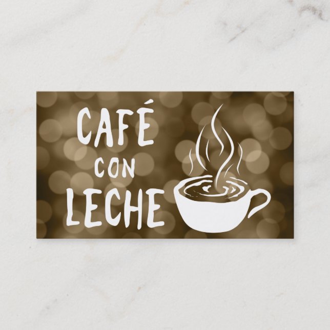 cafe con leche loyalty program card (Front)
