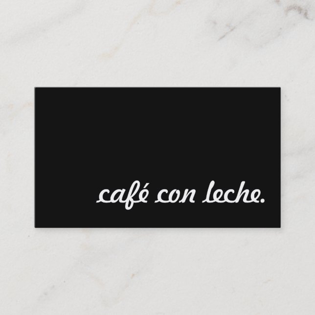 cafe con leche loyalty punch card (Front)