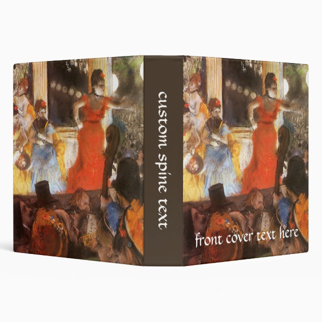 Cafe Concert at Les Ambassadeurs by Edgar Degas 3 Ring Binder (Background)