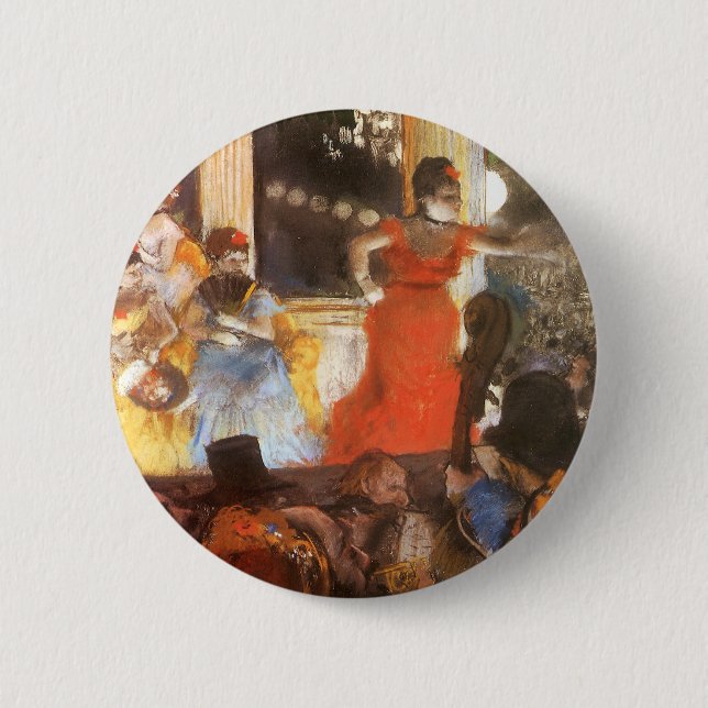 Cafe Concert at Les Ambassadeurs by Edgar Degas Button (Front)