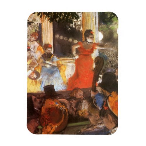 Cafe Concert at Les Ambassadeurs by Edgar Degas Magnet