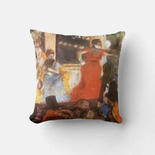 Cafe Concert at Les Ambassadeurs by Edgar Degas Throw Pillow