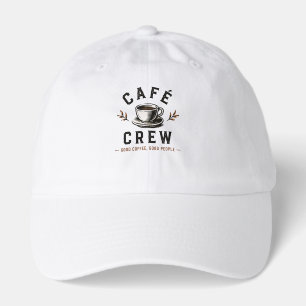 ☕ Café Crew Vintage Coffee Shop Logo ☕ Hat