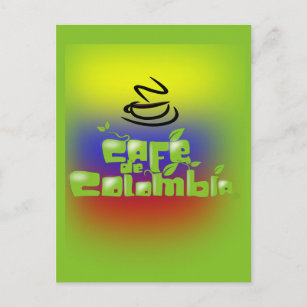 cafe_de_colombia_Vector_Clipart  CAFE DE COLOMBIA  Postcard