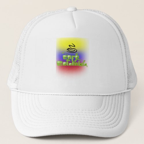 cafe_de_colombia_Vector_Clipart  CAFE DE COLOMBIA Trucker Hat