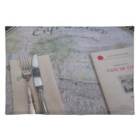 Cafe de Flore, Paris, France - Place Setting, Menu