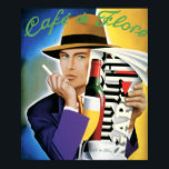 CAFÉ DE FLORE POSTER<br><div class="desc">Vintage French design for cafe.</div>