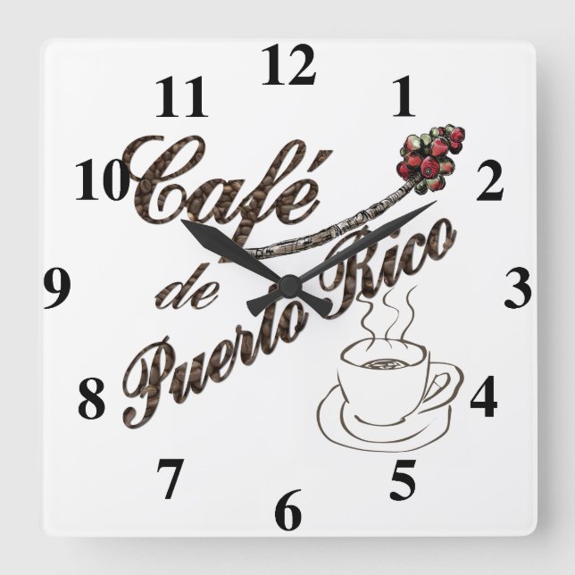 Cafe de Puerto Rico Wall Clock (Front)