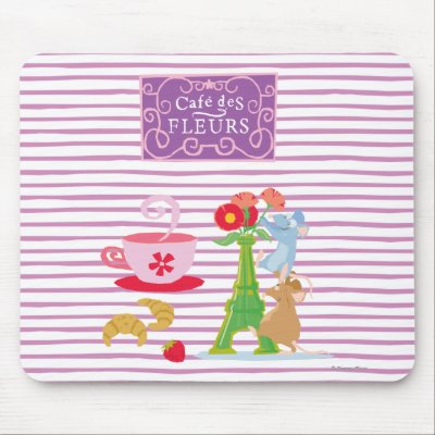 Cafe des fleurs mouse pad