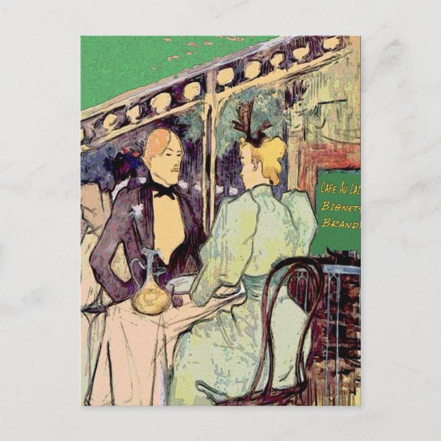 Cafe Du Monde Vintage Style Postcard (Front)