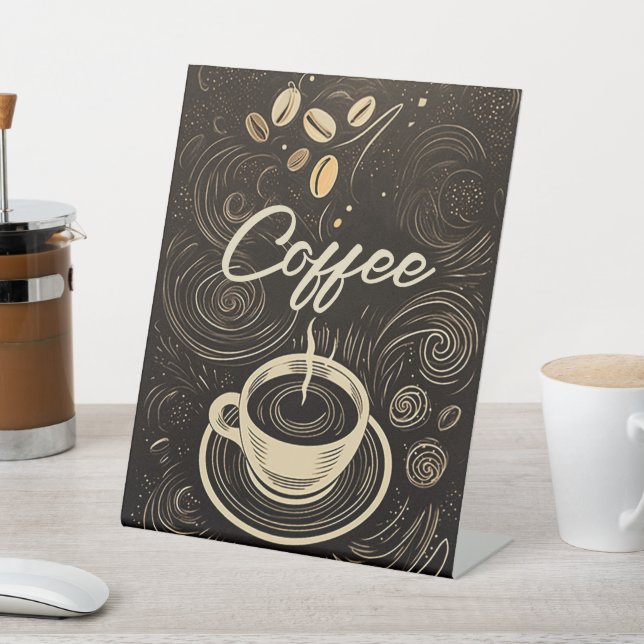 Café Elegance: Company Coffee Hot Sign (In SItu)