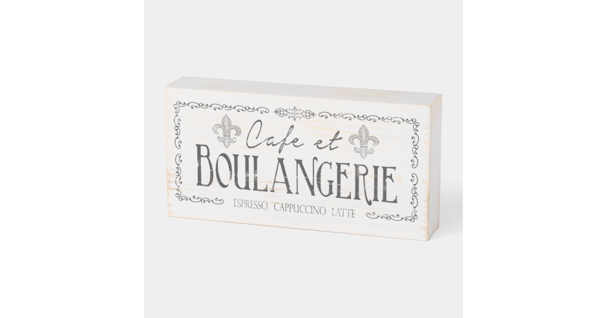 Cafe Et Boulangerie French Kitchen Decor Wooden Box Sign