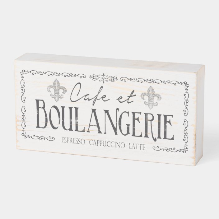Cafe Et Boulangerie French Kitchen Decor Wooden Box Sign
