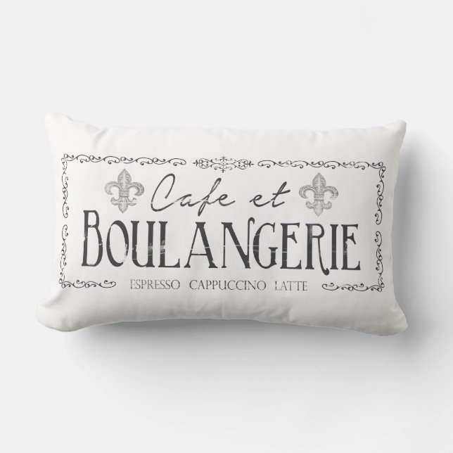 Cafe et Boulangerie French Pillow decor (Front)