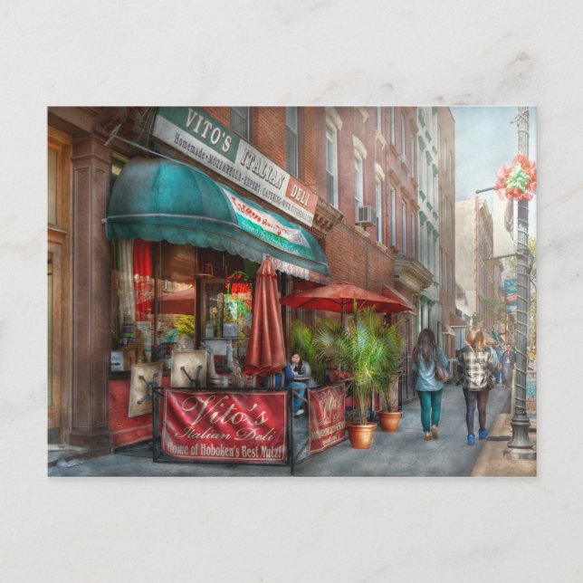 Cafe - Hoboken, NJ - Vito's Italian Deli Postcard (Front)