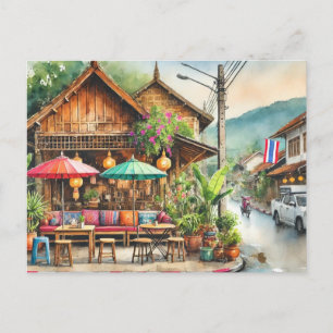 Cafe in Chiang Mai Postcard