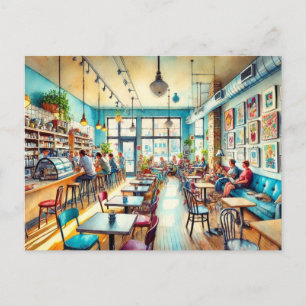 Cafe in Chicago Andersonville Postcard