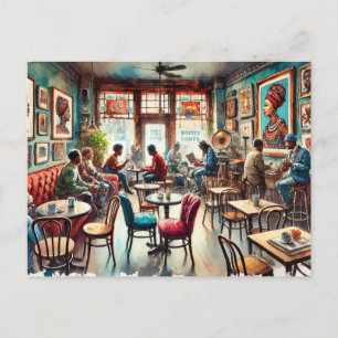 Cafe in Chicago Bronzeville Postcard