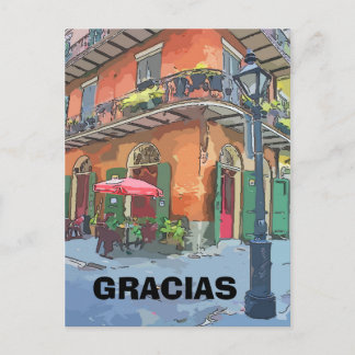 Café In French Quarter, edit text Postcard
