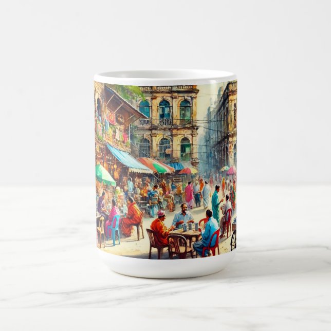 Cafe in Kolkata India Coffee Mug (Center)
