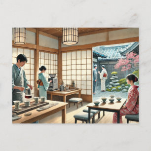 Cafe in Kyoto Postcard
