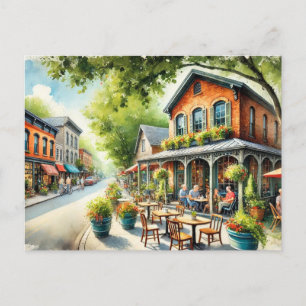 Cafe in Nashville Indiana Postcard