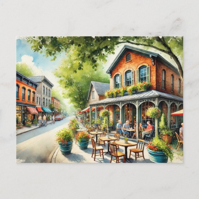 Cafe in Nashville Indiana Postcard (Front)