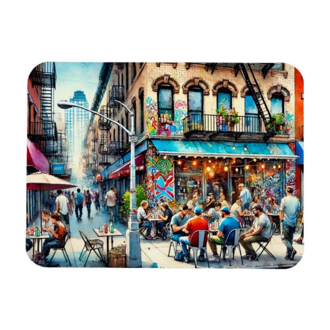 Cafe in New York Bronx Magnet (Horizontal)