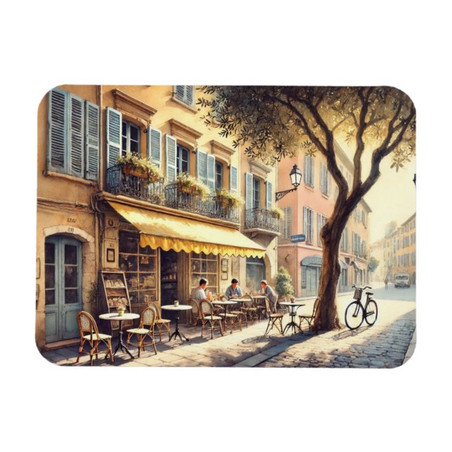 Cafe in Nice France Magnet (Horizontal)