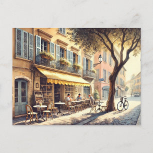 Cafe in Nice France Mug Postcard
