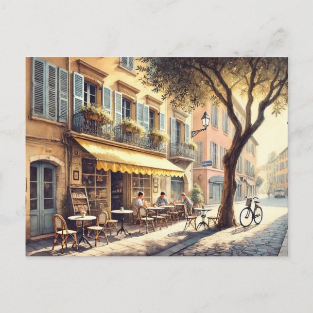 Cafe in Nice France Mug Postcard (Front)