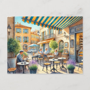 Cafe in Nice France Mug Postcard